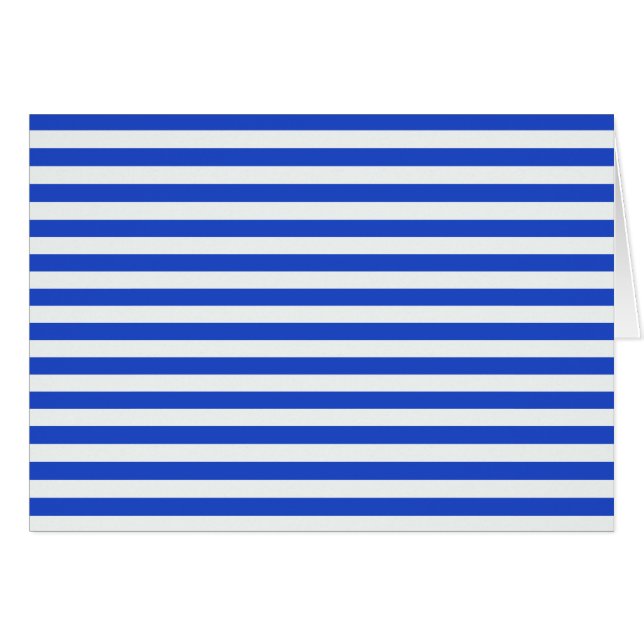 Royal Blue Combination Stripes by Shirley Taylor Cards (Front Horizontal)