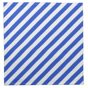 Royal Blue Combination Stripes by Shirley Taylor Cloth Napkin
