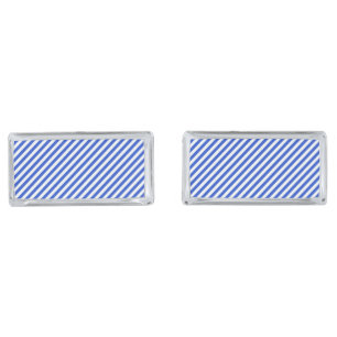 Royal Blue Combination Stripes by Shirley Taylor Cufflinks