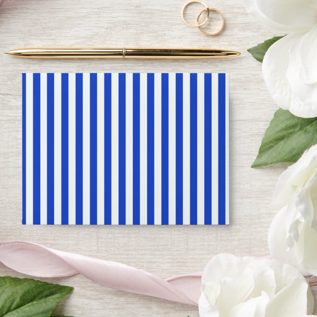 Royal Blue Combination Stripes by Shirley Taylor Envelope (Wedding)