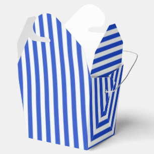 Royal Blue Combination Stripes by Shirley Taylor Favor Boxes