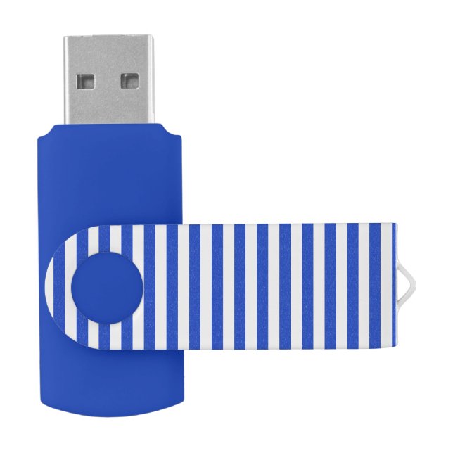 Royal Blue Combination Stripes by Shirley Taylor Flash Drive (Opened)