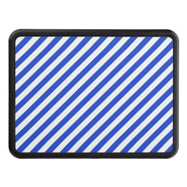 Royal Blue Combination Stripes by Shirley Taylor Hitch Cover (Front)