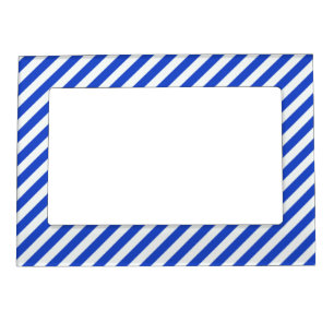 Royal Blue Combination Stripes by Shirley Taylor Magnetic Photo Frame