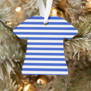 Royal Blue Combination Stripes by Shirley Taylor Ornament
