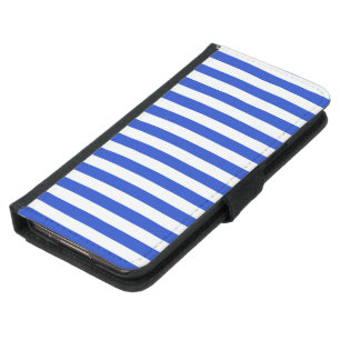 Royal Blue Combination Stripes by Shirley Taylor Wallet Phone Case For Samsung Galaxy S5