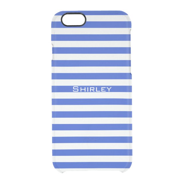 Royal Blue Combination Stripes by Shirley Taylor Uncommon iPhone Case (Back)