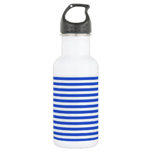 Royal Blue Combination Stripes by Shirley Taylor Water Bottle