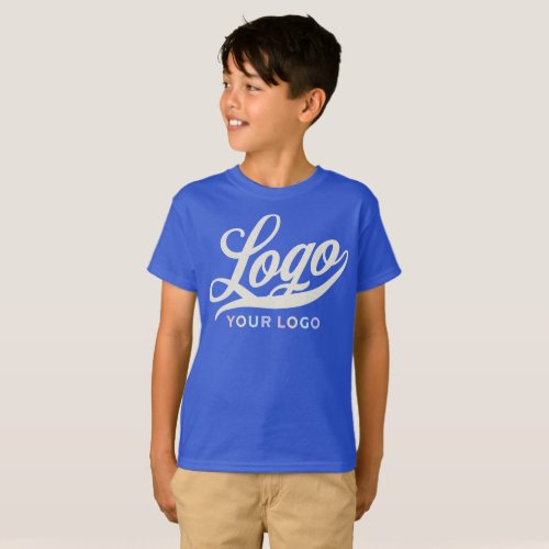 Royal Blue Company Logo Swag Business Kids Boys T_Shirt