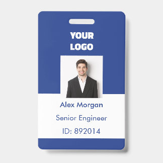 Royal Blue Corporate Executive Photo ID Badge