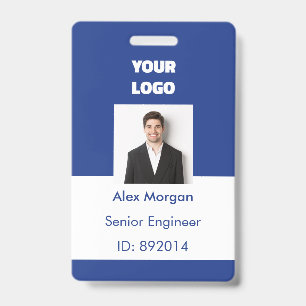 Royal Blue Corporate Executive Photo ID Badge