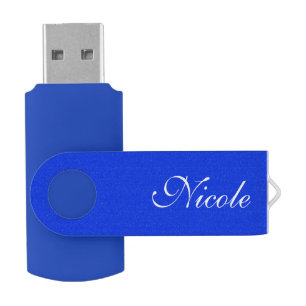 ROYAL BLUE Customized Name Flash Drive