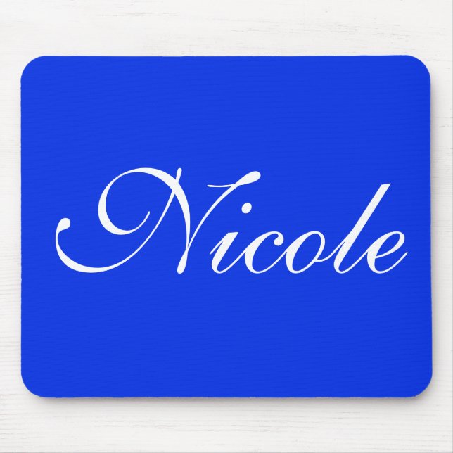 Royal Blue Customized Name Mouse Pad (Front)