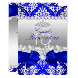 Blue Quinceanera Invitations 2