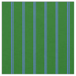 Royal Blue &amp; Dark Green Lined/Striped Pattern Fabric
