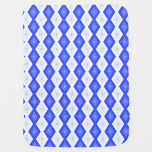 Royal blue diamond pattern baby blanket