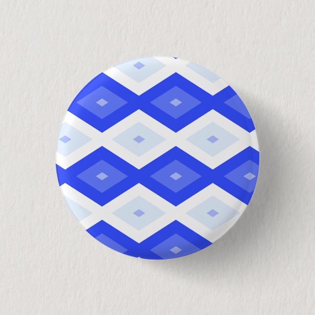 Royal blue diamond pattern button (Front)