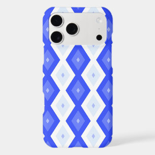 Royal blue diamond pattern iPhone 17 pro max case