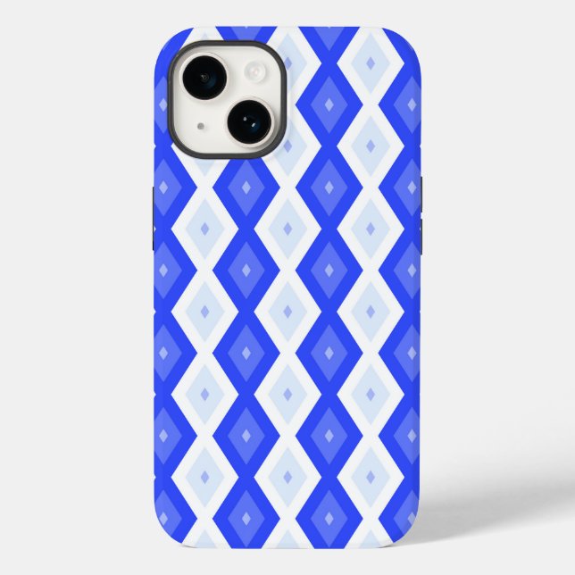 Royal blue diamond pattern Case-Mate iPhone case (Back)