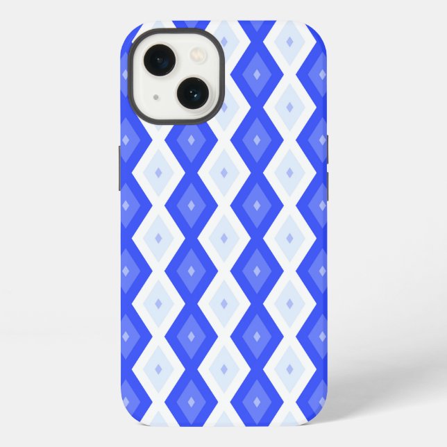 Royal blue diamond pattern Case-Mate iPhone case (Back)