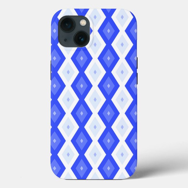 Royal blue diamond pattern Case-Mate iPhone case (Back)