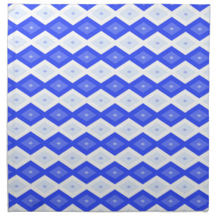 Royal blue diamond pattern cloth napkin