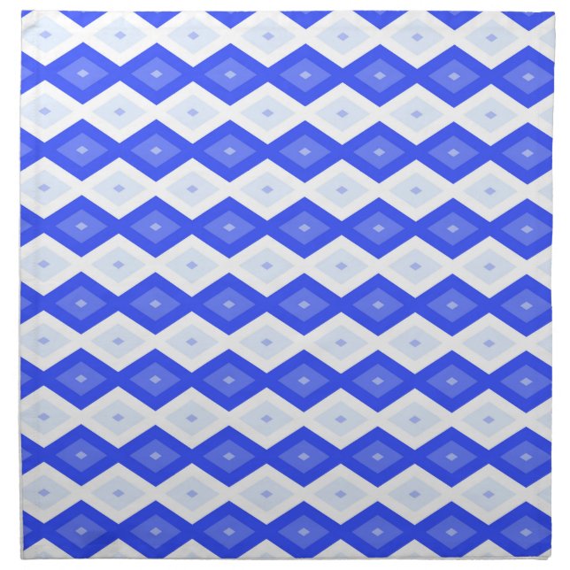 Royal blue diamond pattern cloth napkin (Front)