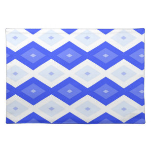 Royal blue diamond pattern cloth placemat