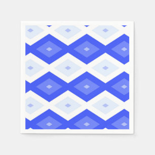 Royal blue diamond pattern napkins