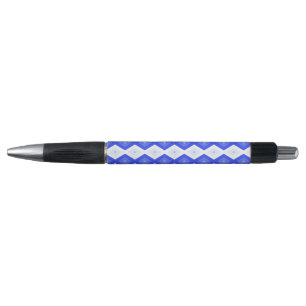Royal blue diamond pattern pen