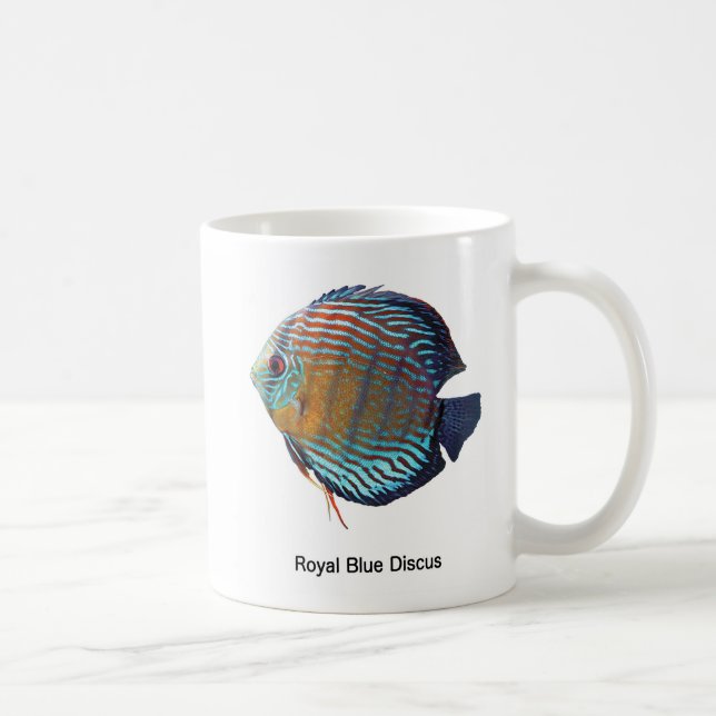 Royal Blue Discus Coffee Mug (Right)