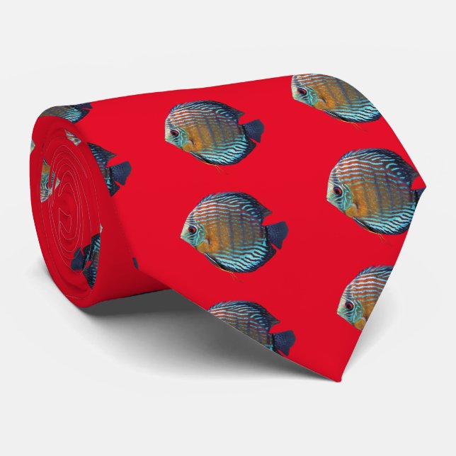 Royal Blue Discus Neck Tie (Rolled)