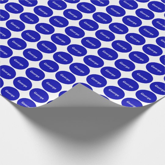 royal blue dots on white wrapping paper