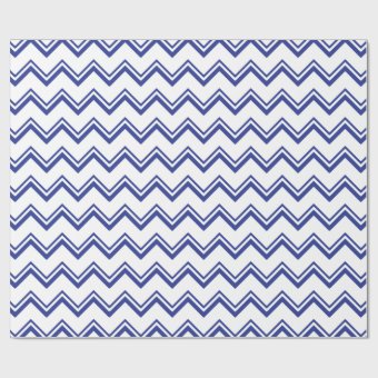 Royal Blue Double Zigzag Zig Zag Pattern Wrapping Paper | Zazzle