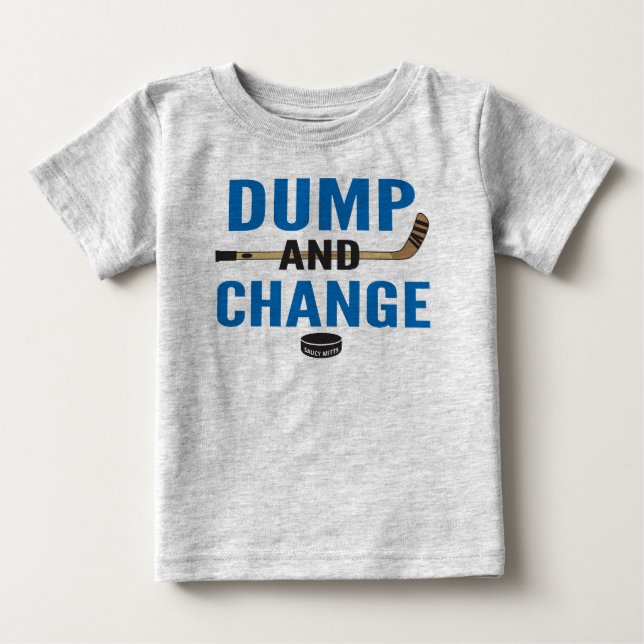 Royal Blue Dump and Change Hockey Baby Baby T-Shirt (Front)