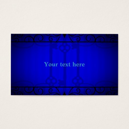 Customizable Royal blue elegance business card