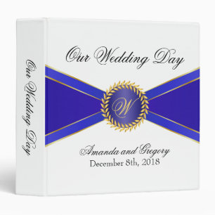 Royal Blue Elegance Monogram Binder