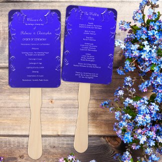 Royal Blue Elegance Wedding Program