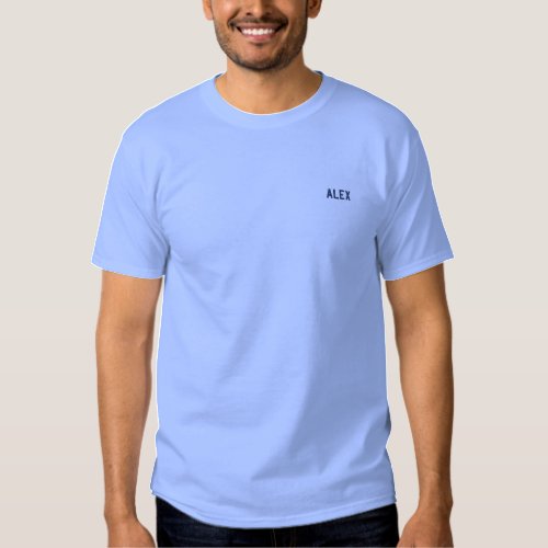 Royal Blue Employee Name Embroidered T_Shirt