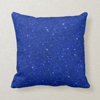 Royal blue fashion sparkle glitter throw pillow