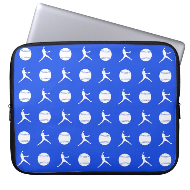 Royal Blue Fastpitch Laptop Sleeve (Front)