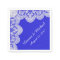 Royal Blue Faux White Lace Border Wedding