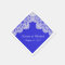 Royal Blue Faux White Lace Border Wedding