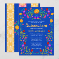 Royal Blue Fiesta Party Mexican Quinceanera