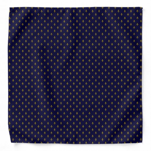 Royal Blue Fleur De Lis Bandana