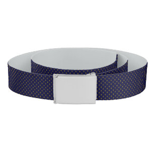 Royal Blue Fleur De Lis Pattern Belt
