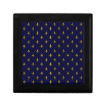 Royal Blue Fleur De Lis Pattern Gift Box