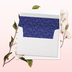 Royal Blue Florentine Pattern A7 Invitation Envelope