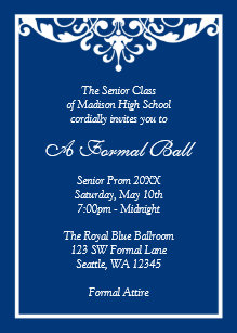 royal ball invitations zazzle