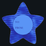 Royal Blue Foil Striped To From Hanukkah Star Sticker<br><div class="desc">These fabulous gift tags would look great on all your Hanukkah gifts.  They are so festive in a star shape.  They'll look so cute on your gifts.</div>